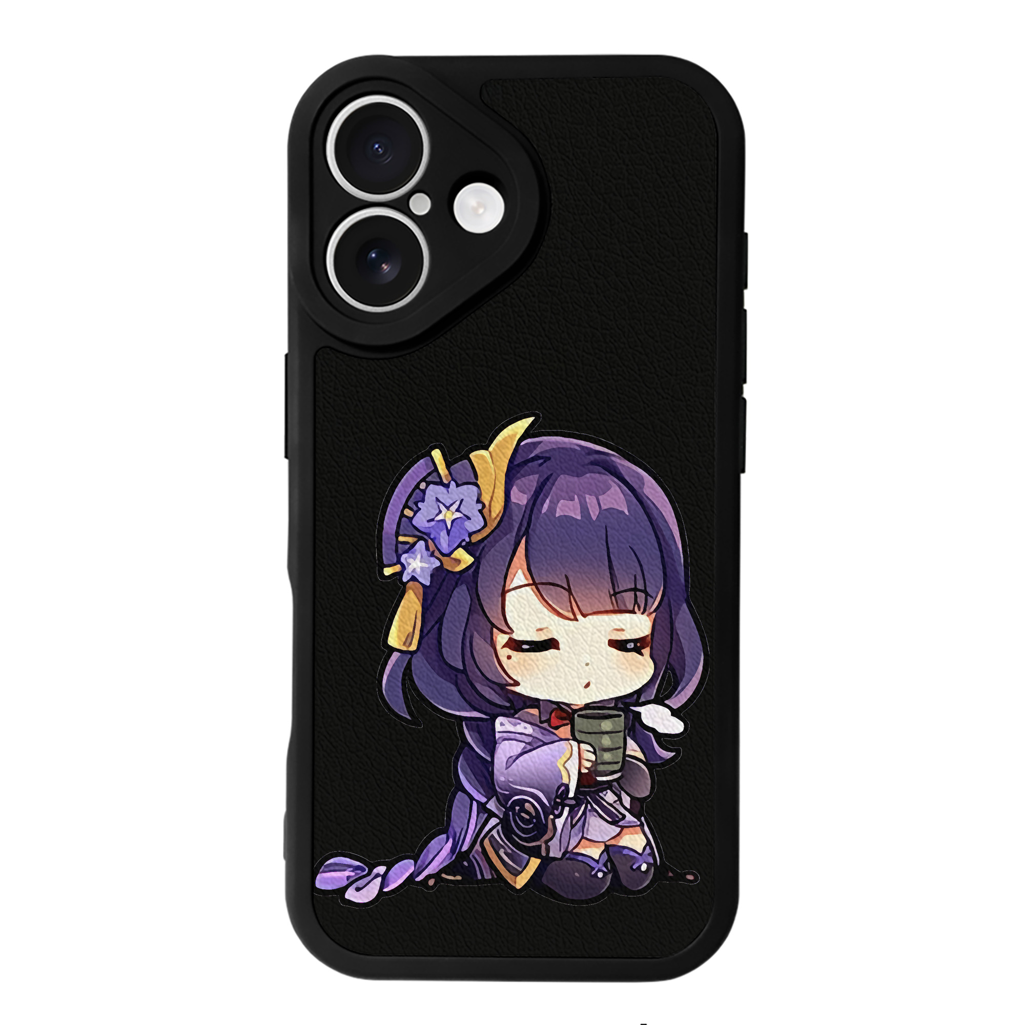 げんし神 雷電将軍 らいでんしょうぐん genshin Raiden Shogun 【iPhone 16シリーズ対応】シリコンスマホケース（レザー調） 材質：シリコン